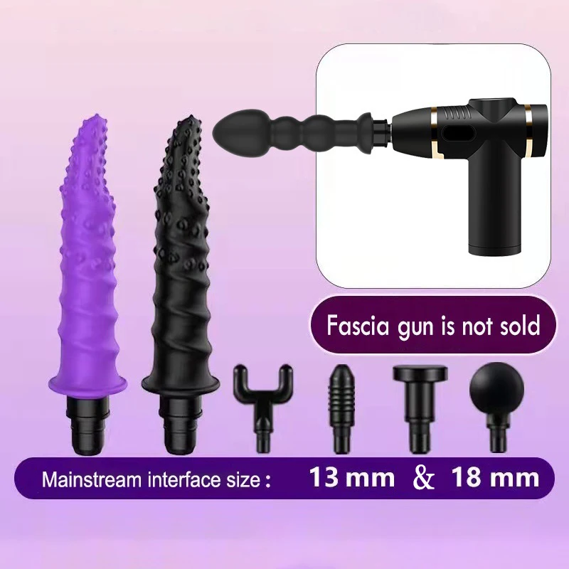 Massage Gun Heads vibration dildo penis sex adult toys silicone head VIBRAT for Fascia gun percussion Vibrators for Female Man