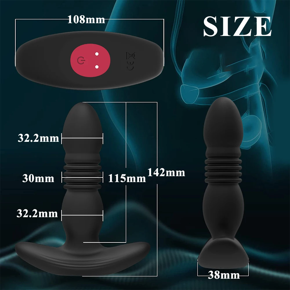Telescopic Dildo Anal Vibrator Male Prostate Massager Delay Ejaculation Penis Ring Butt Plug Sex Toys for Men Gay Masturbator Telescopic Dildo Anal Vibrator Male Prostate Massager Delay Ejaculation Penis Ring Butt Plug Sex Toys for Men Gay Masturbator