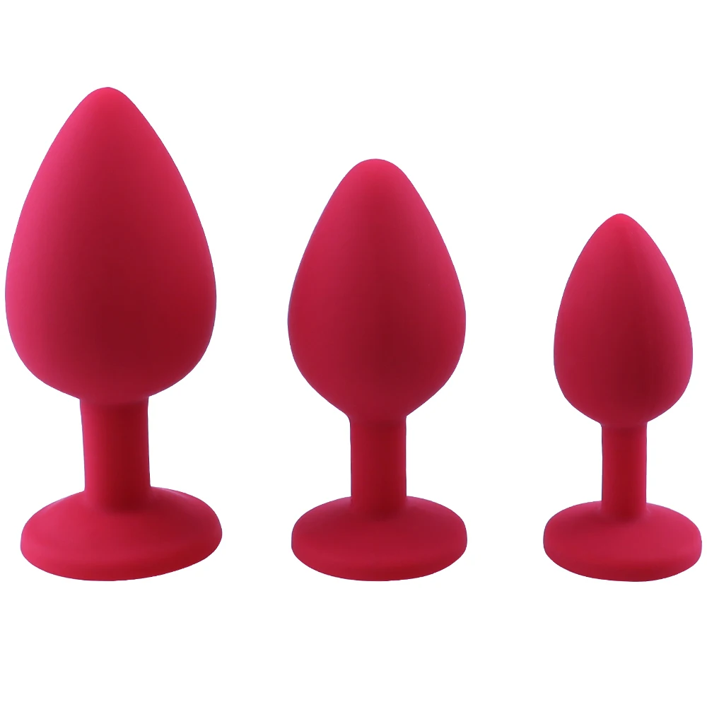 S/M/L 100%Silicone Butt Plug Anal Plugs Unisex Sex Stopper 3 Different Size Adult Toys for Men/Women Anal Trainer For Couples SM