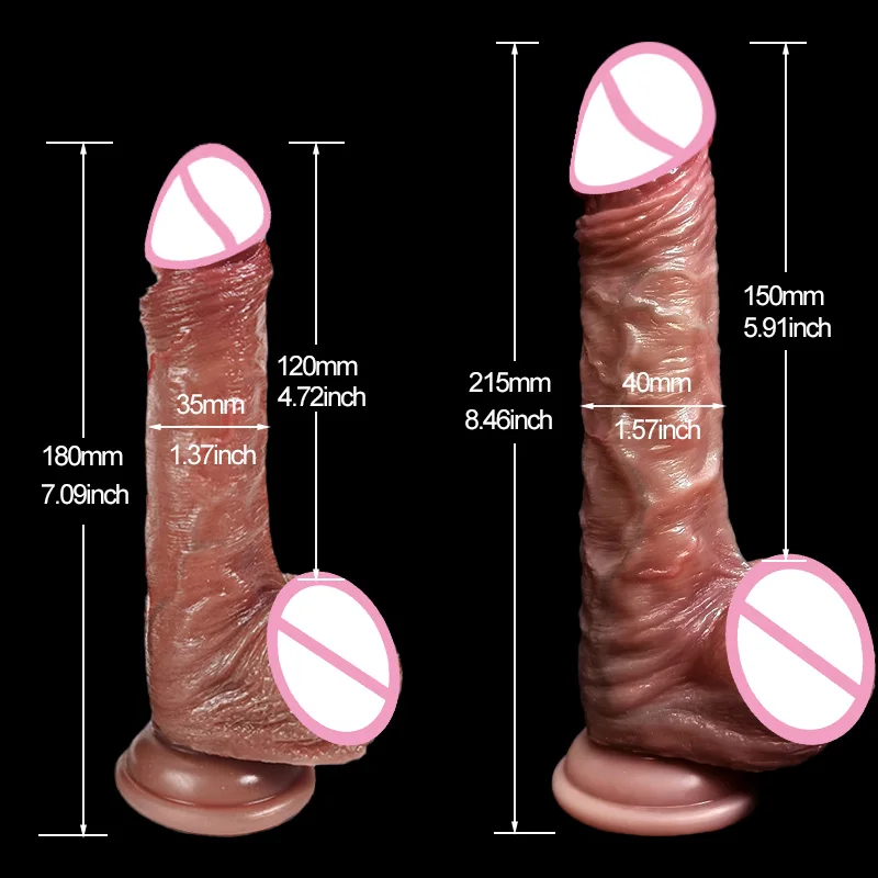 8.5inch Realistic Penis for Women Sliding Foreskin Dildo Suction Cup Dildos Female Masturbator Big Dick Adult Anal Sex Toys Shop