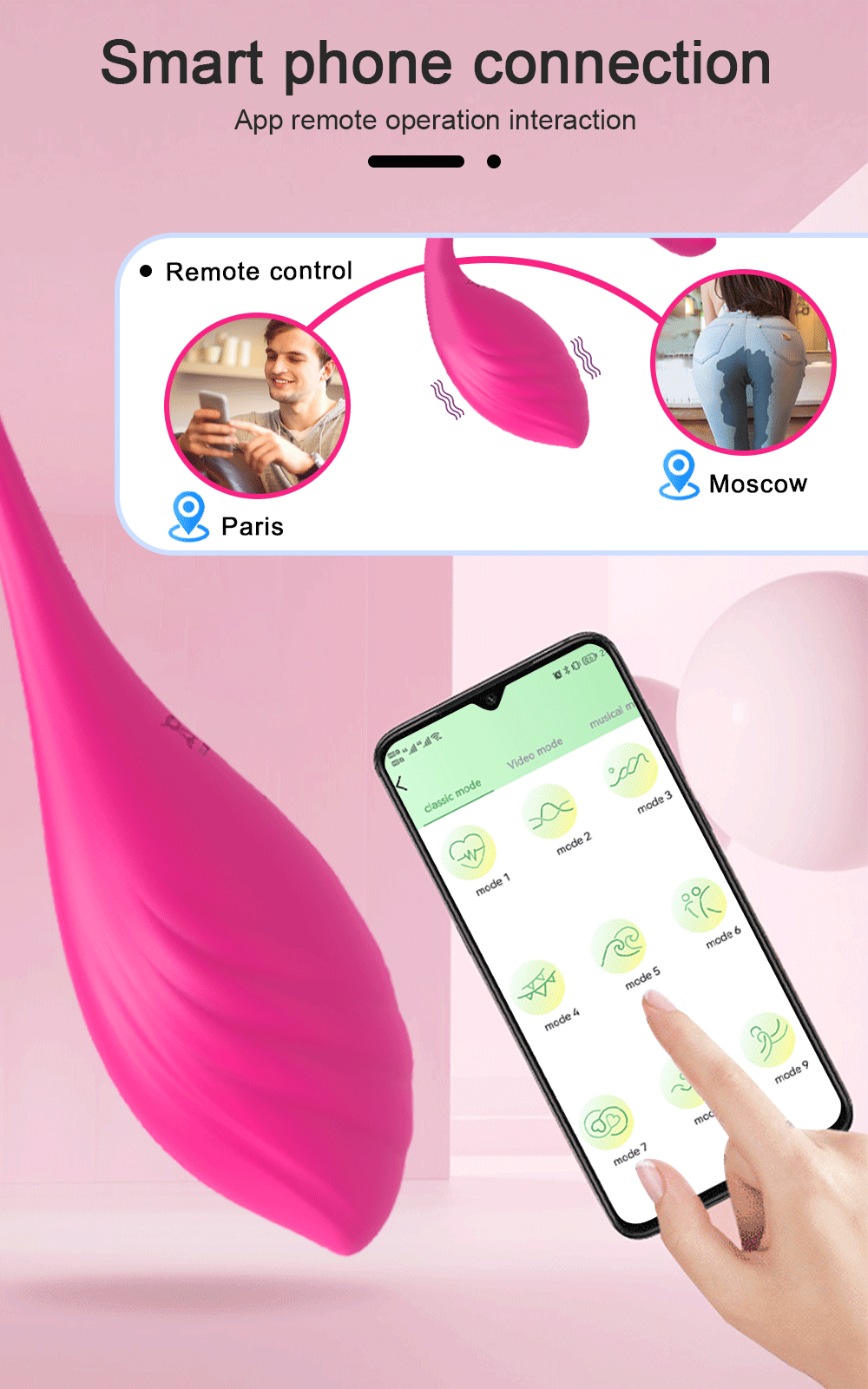 APP Bluetooth Control Female Vibrator for Women Clitoris Stimulator Wireless G Spot Dildo Love Egg Sex Toys for Adults