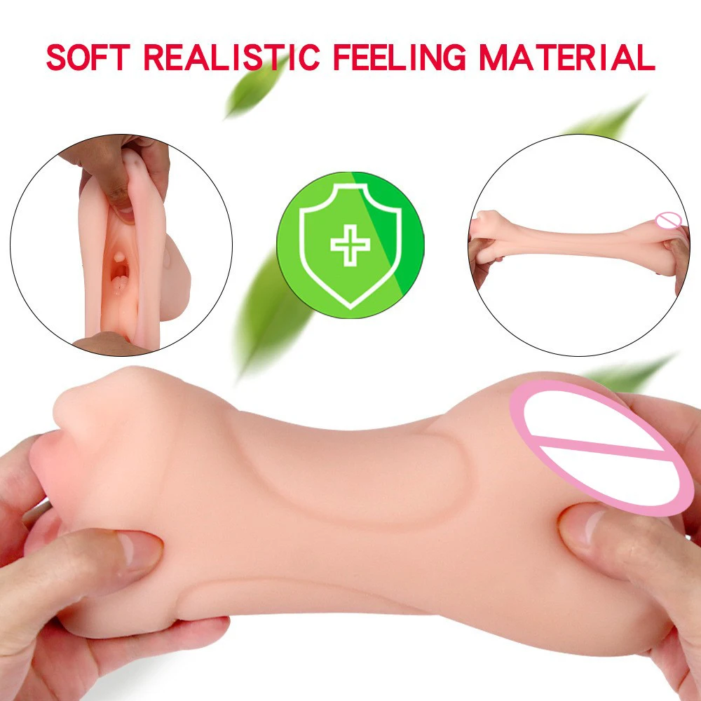 QUBANLV Sex Toys For Men Realistic Tight Vagina Anal Oral Sexy Pocket Toy Adult Male Masturbation Cup Erotic Sex Tools Sex Dolls