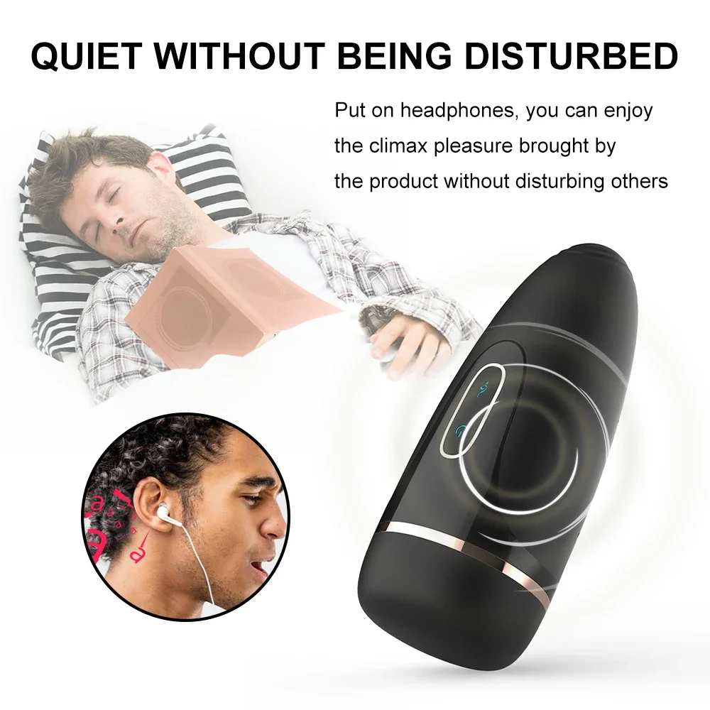 Automatic Male Masturbator Cup Realistic Vagina Adult Endurance Exercise for Men Glans Penis Trainer Sex Toy with Sound Machine