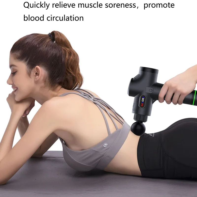 New Heat Massage Gun 120W Powerful Professional Easore X5 Pro Deep Muscle Massager With 14 Heads Brushless Motor For Home Gym